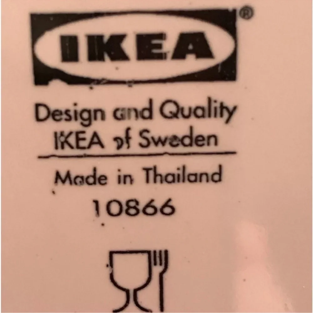 IKEA Ceramic 2 Tier Serving Caddy Tidbit Tray White Dish with Blue Stars #10866